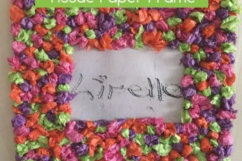 Tissue paper frame