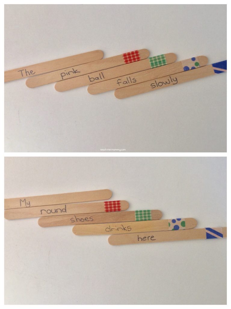 Sentence Sticks - Teach Me Mommy