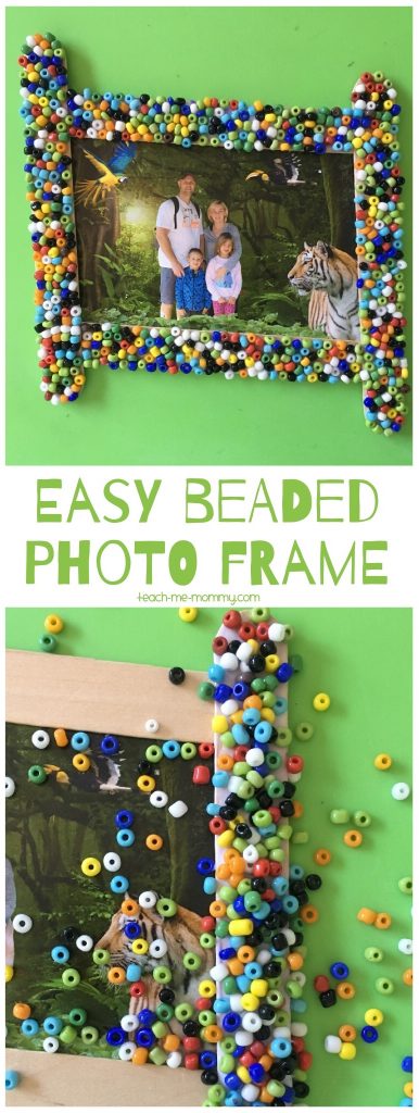 Beaded photo frame