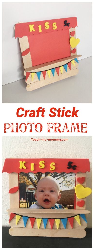 Craft stick photo frame