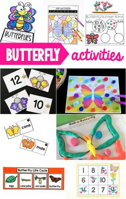 Roll-a-Butterfly Playdough Mat - Teach Me Mommy