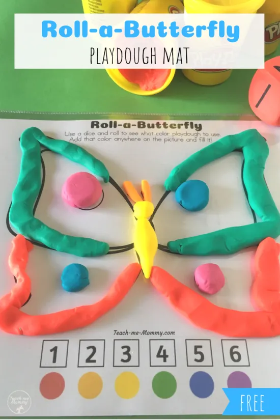 Butterfly playdough mat pin