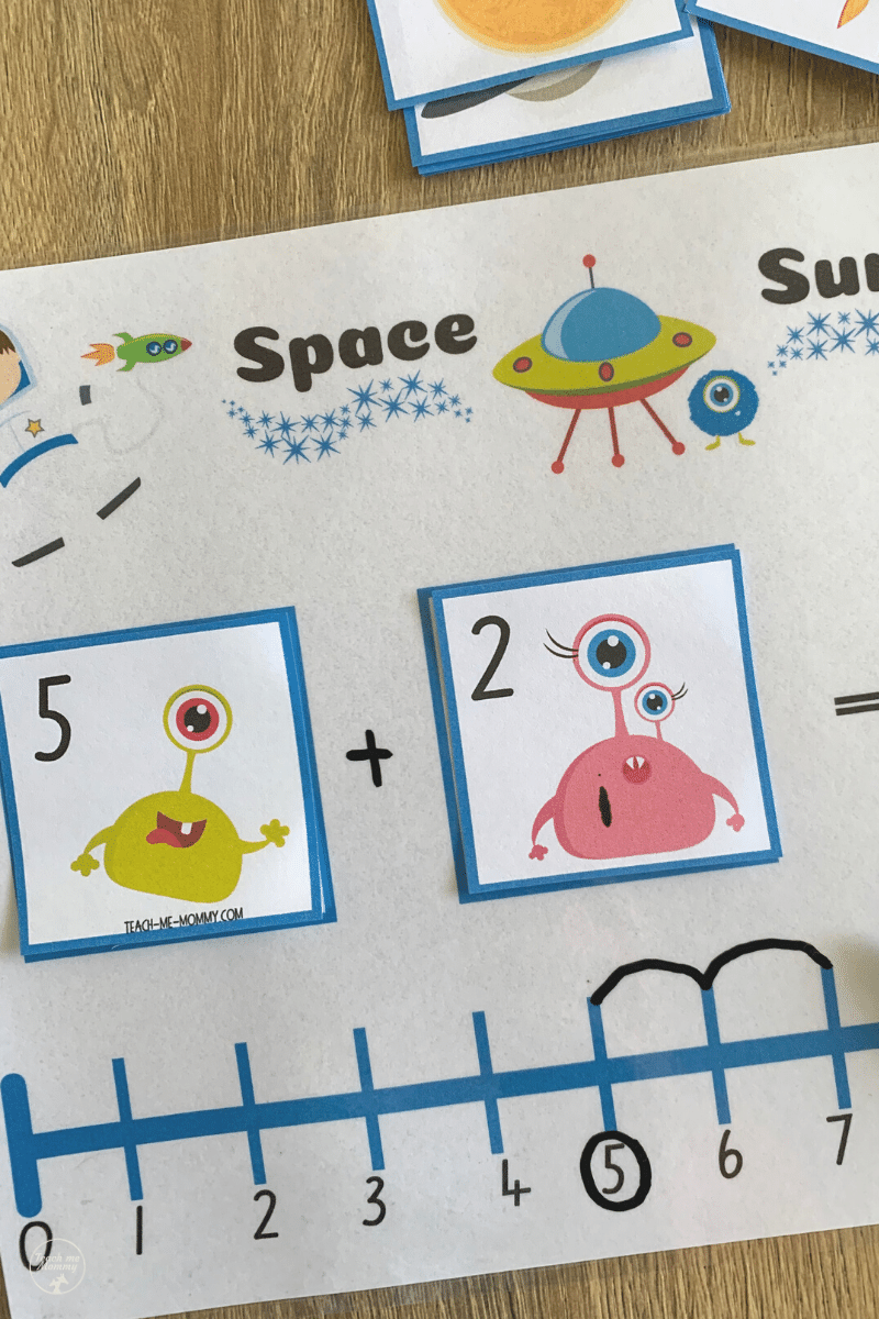 Space Sums - Teach Me Mommy