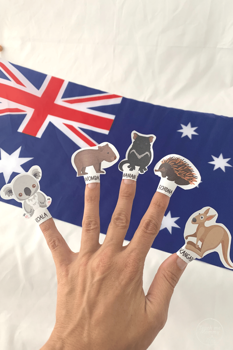 Australian Animals Finger Puppets - Teach Me Mommy