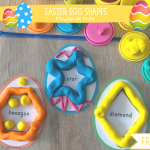 Easter egg shapes playdough mats