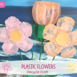 plastic flowers recycle craft