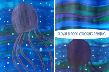 Bleach and Food Color painting