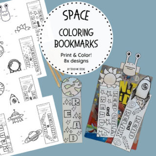 Image for Space Coloring Bookmarks
