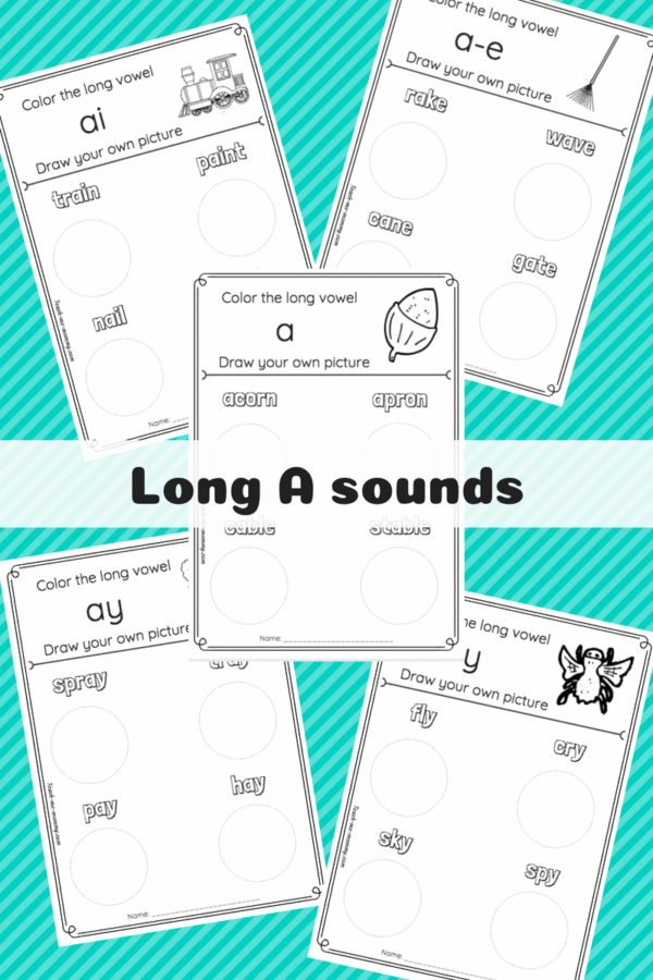 Long A sounds collage