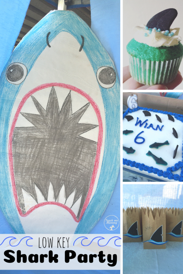 Shark party pin
