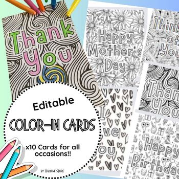 Image for Editable Color-in Cards