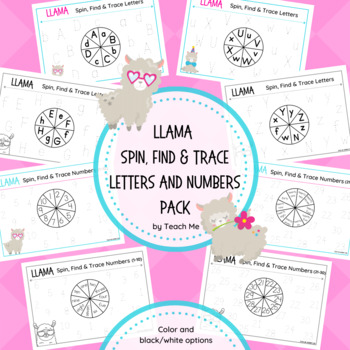 Image for Llama Letters & Numbers Spin and Trace Pack
