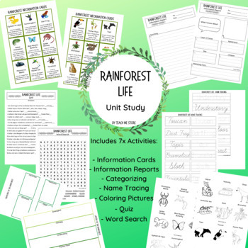 Image for Rainforest Life Unit Study